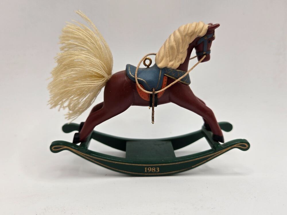 1983 Vintage Hallmark Collectible Rocking Horse Ornament 3rd in Series